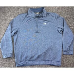 Under Armour Golf ColdGear Mens 3XL Blue 1/4 Zip Pullover Loose Fit